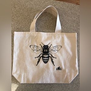 MOM's Organic Market Reusable Bee 100% Organic Cotton Tote Bag